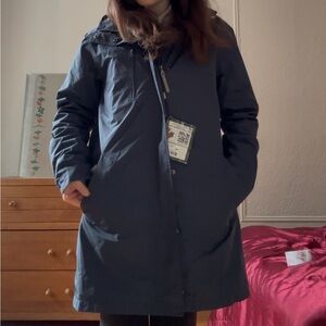 Women's Navy Hooded Jacket